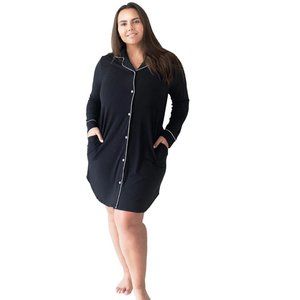 Kindred Bravely Clea Bamboo Classic Long Sleeve Sleep Shirt - Small